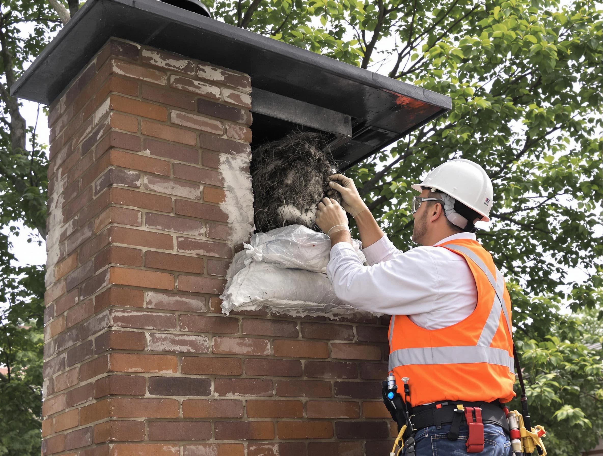 Humane removal of debris and animals by Summit Chimney Sweep in Summit, NJ