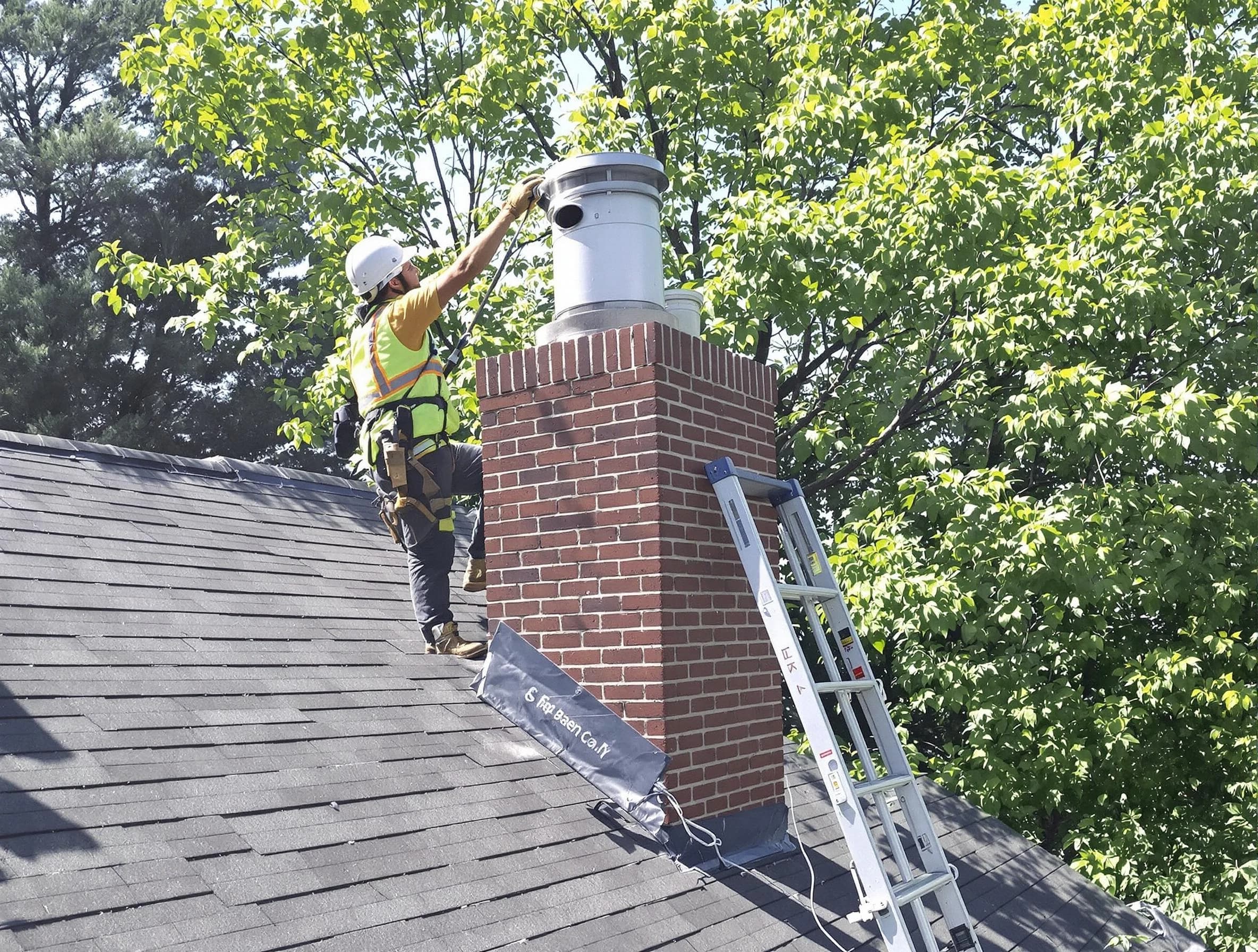 Chimney liner inspection by Summit Chimney Sweep in Summit, NJ