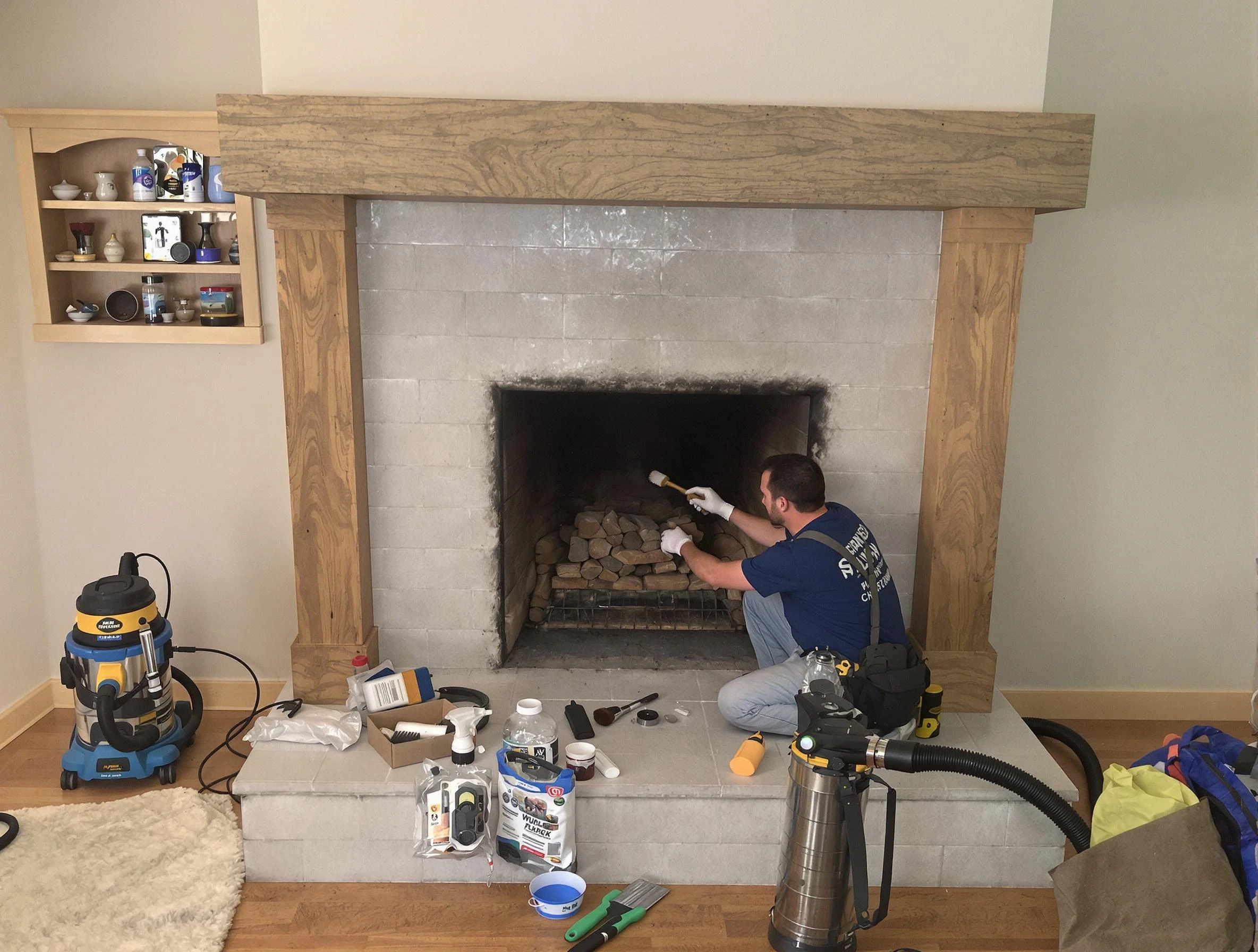 Detailed creosote removal process by Summit Chimney Sweep in Summit, NJ