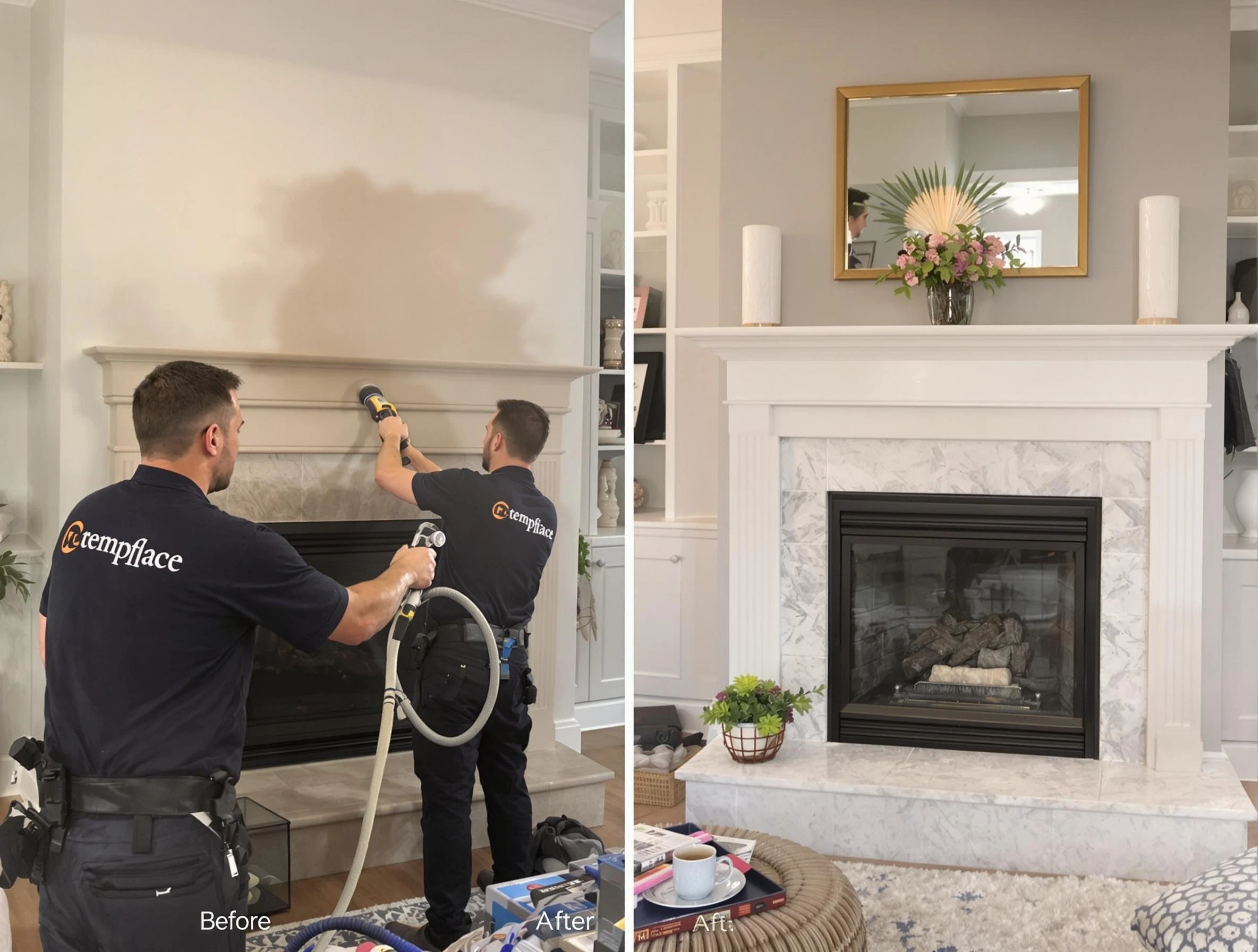 Professional soot removal by Summit Chimney Sweep team in Summit, NJ